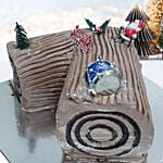 Large Chocolate Yule Log Cake