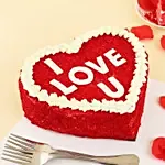 I Love You Heart Shape Red Velvet Cake