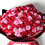 200 Red and Pink Roses Bouquet