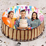 Enticing Birthday Butterscotch Photo cake 2 Kg
