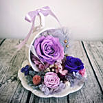 Purple Flower Sitting Tea Cup