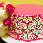 Designer Flower Red Velvet Cake