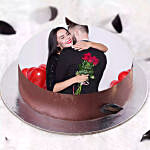 Eggless Anniversary Chocolate Photo Cake