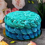 Eggless Calm Shades Of Blue Forest Cake