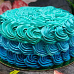 Eggless Calm Shades Of Blue Forest Cake