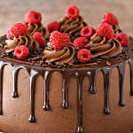 Eggless Chocolate Raspberry Cake