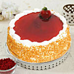 Eggless Strawberry Cake