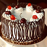 Eggless Swirly Style Black Forest Cake