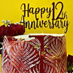 Happy 12th Anniversary Red Velvet Cake