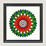 Green & Orange Art Black Frame