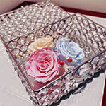 Diamond Jewelry Box With Eternal Flowers