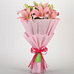 Admirable Asiatic Pink Lilies Bunch