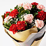 Appealing Mixed Carnations Bouquet