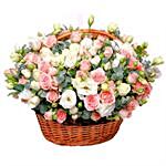 Basket Of Mesmerizing Flowers- Premium