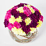 Beautiful Mixed Carnations Bowl Arrangement