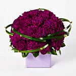 Premium Dark Purple Carnations Arrangement