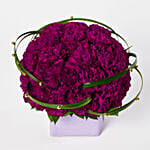 Premium Dark Purple Carnations Arrangement