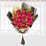 Enigmatic Red Roses Bouquet