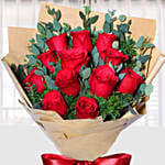 Romantic Red Roses Bouquet