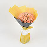 35 Peach Rose Bouquet