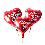 Classic Red Roses Arrangement With I love you Balloons