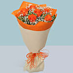 Beautiful Love Bouquet of Orange Roses