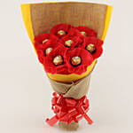 Jute Wrapped Ferrero Rocher Bouquet