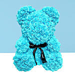 Artificial Blue Roses Teddy