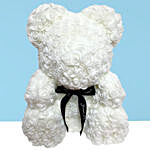 Artificial White Roses Teddy