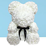 Artificial White Roses Teddy