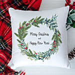 Holiday Wishes Printed Cushion