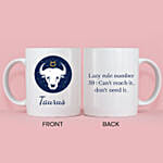 White Mug For Taurus