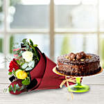 Chocolate Rocher 1.5 Kg Cake & Mix Roses
