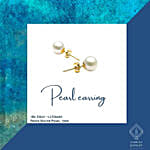 Pearl Silver Earring Gold Color