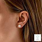 Pearl Silver Earring Rose Gold Color
