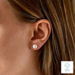 Pearl Silver Earring Rose Gold Color