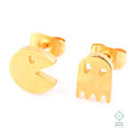 Pac Man Gold Earring