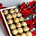 Exotic Roses And Chocolates Arrangement
