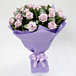 Eternal 20 Purple Fresh Roses Bouquet