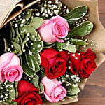 Pink N Red Roses Beautiful Bouquet