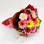 Ten Gerbera Flowers Bouquet