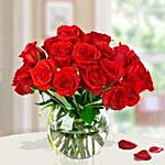 15 Red Roses Arrangement In A Fish Bowl