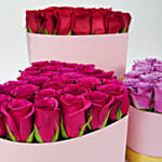 Trio Of Roses Charm In Heart Shape Boxes