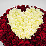 Heart Shaped Premium Roses Arrangement