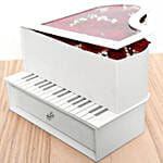 Roses and Chocolates White Heart Box