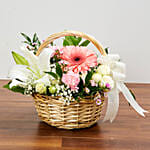 Basket Arrangement Of Gorgeous Flowers