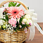 Basket Arrangement Of Gorgeous Flowers