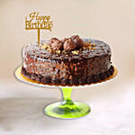 Chocolate Cake 1.5 Kg & Happy Birthday Topper