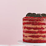 Double Height Red Velvet Oreo Crunch Cake