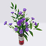 Blue Aster Vase Arrangement